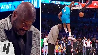 Hamidou Diallo SUPERMAN ELBOW Dunk Over Shaq  2019 NBA AllStar Dunk Contest  Round 2 [upl. by Allecram]