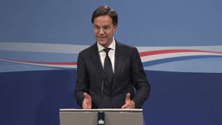 Integrale persconferentie van MP Rutte [upl. by Ariet334]