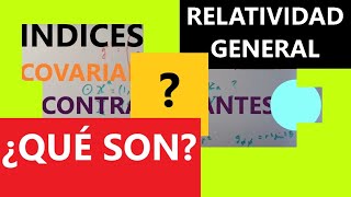 ¿Qué son los ÍNDICES COVARIANTES y CONTRAVARIANTES en Relatividad General FÁCIL ✅ 714 💡 [upl. by Aksel]