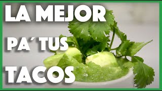 Salsa verde cruda  Cómo hacer salsa verde para tacos [upl. by Isolt]