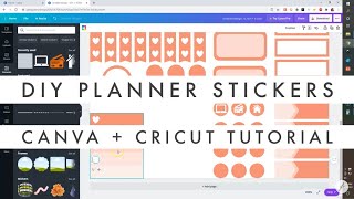 How to Make DIY Planner Stickers with Canva  Cricut Explore  DIY Printable Planner Stickers [upl. by Eteragram576]