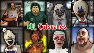 Ice Scream 18 Evil Nun 12 amp The Broken Mask Mr Meat 12  Keplerians All Cutscenes [upl. by Anned]