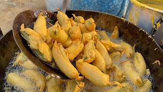 Famous Mirchi Pakoda Chaat of Hyderabad  Indian Street Food [upl. by Anwahsiek931]