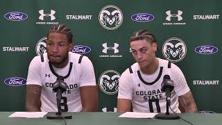 Colorado State Basketball M Kyan Evans amp Jaylen CrockerJohnson PostGame Adams State [upl. by Haroldson526]