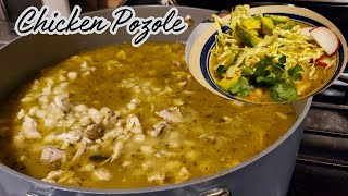 BEST Pozole I Ever Made Authentic Chile Verde Chicken Pozole  Recipe [upl. by Lonny615]