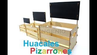 Huacales con pizarron para mesa de dulces [upl. by Aneryc]