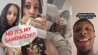 Toosii Tries To Get Baby Momma To Give Son Sandwich “No It’s My Sandwich”😭😭😭🤣🤣🤣 [upl. by Siwel]