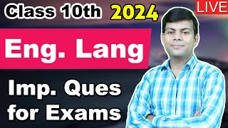 English Language  Live Practice  Class 10th ICSE 2024 Board Exams [upl. by Eiralih829]