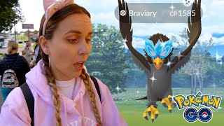 Are Hisuian Braviary Raids Shiny Boosted Pokémon GO [upl. by Humbert]