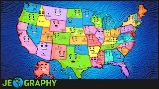 50 States Song with Lyrics  States amp Capitals of the USA For Kids [upl. by Olson]