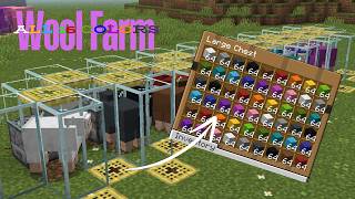 Ultimate Automatic Wool Farm with All 16 Colors  Minecraft Bedrock amp Java Edition Tutorial [upl. by Anahsek]