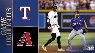 Rangers vs Dbacks World Series Game 3 Highlights 103023  MLB Highlights [upl. by Gambrill]