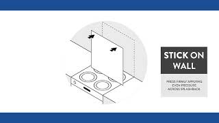 How To Install SelfAdhesive Glass Splashbacks  Screwfix [upl. by Issirk]