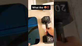 20lb dumbbells weight 24lbs 😲 motivation tools powerlifting sports workout spiderman 1workout [upl. by Renmus]