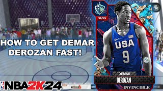 HOW TO GET INVINCIBLE DEMAR DEROZAN FAST AND EASY IN NBA 2K24 [upl. by Pia]