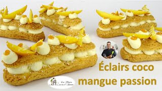 recette ECLAIRS COCO MANGUE PASSION [upl. by Yrgoerg915]