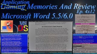 Microsoft Word 5560  DOS  Gaming Application Memories And Review [upl. by Nowtna]