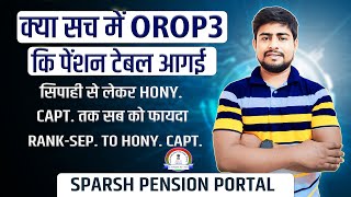 क्या सच में OROP3 की पेंशन टेबल आगयी  Rank Sepahi to Hony Captain [upl. by Osithe]