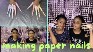 Making paper nail Creative Kids [upl. by Irroc]