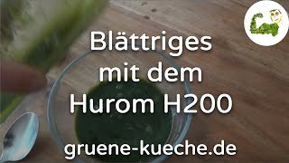 Hurom H200 Slow Juicer  Entsaften blättriger Saftzutaten Teil 46 [upl. by Noby446]