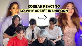 🍯KOREAN REACT TO So Why Arent You In Uniform TikTok Compilation [upl. by Trudy688]