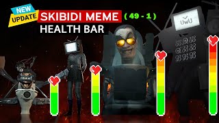 Skibidi Toilet 491 With Healthbar amp All Fights [upl. by Airetak]