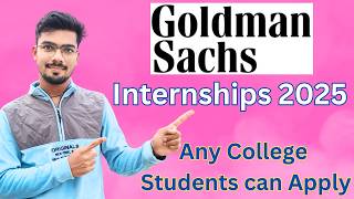 Goldman Sachs Internships  Summer Analyst  2025 Students must apply  Internships  Shubham Shah [upl. by Nyladnewg247]