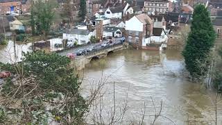 Bridgnorth Flooding  River Severn hits its peak [upl. by Enaitsirk]