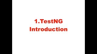 TestNG Introduction [upl. by Ecam943]