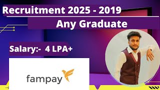 Fampay Off Campus Drive For 2025 2024 2023 2022 2021 Batch  IT Company Jobs  Salary 4LPA [upl. by Mufi]