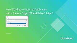 Raisers Edge NXT Export as Application [upl. by Aiclef]