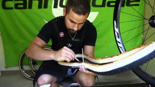 How to Glue a Cyclocross Tubular Tire with the Belgian Tape Method [upl. by Oirotciv]