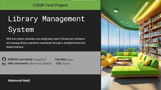 CS50 Final Project PythonPowered Library Management System Demo [upl. by Ymac]