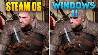 SteamOS vs Windows 11  The Witcher 3  NEW TEST with CryoUtilities [upl. by Leuname]