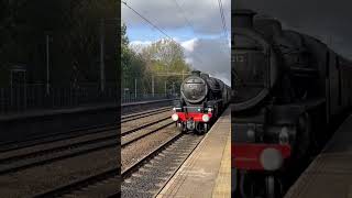 Black 5 Steam Engine Peaks Express Passes Levenshulme Station 🚂🔥 [upl. by Cung]