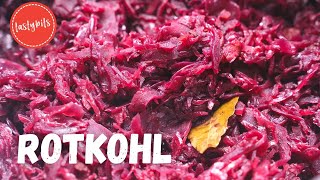 Rotkohl selber machen  ApfelRotkohl REZEPT wie bei Oma [upl. by Nanni]