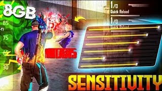 Free fire Max ob46 update all 8gb ram mobile user best sensitivity mobile settings Fire button size [upl. by Henri]