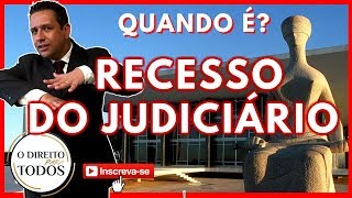 Recesso do Poder Judiciário e Suspensão de Prazos  Quando é 2019  2020 [upl. by Eceertal]