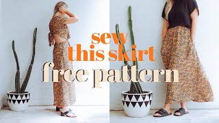 DIY skirt FREE PATTERN  Sewing tutorial [upl. by Fusco]