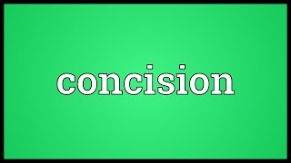 Concision Meaning [upl. by Nolur]