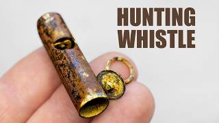 Old Broken Hunting Whistle Restoration Perfect restoration [upl. by Ellehsat900]