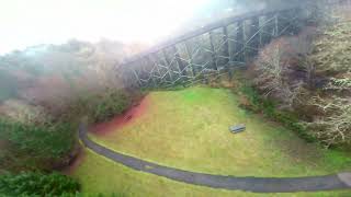 Freestyle FPV through Abandoned Trestle Bridge FPV Flyover [upl. by Ahsille]