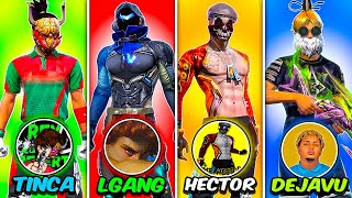 JUGUÉ CON LAS quotSKINS DE YOUTUBERSquot MAS INSANAS ☠️🔥 FREE FIRE [upl. by Minnaminnie]