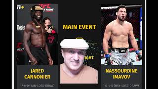 Jared Cannonier vs Nassourdine Imavov Prediction and Bet UFC on ESPN 57 [upl. by Gaal]