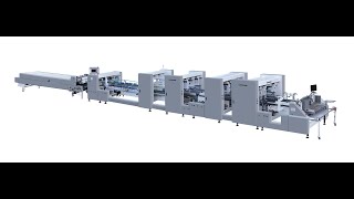 XSM1650 Automatic Heavy Duty Corrugated Bottom Lock Folder Gluer corrugatedboxfoldergluer [upl. by Airdna]