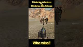 6 Battanian Volunteers V 2 Battanian Elite Falxman who wins  Mount amp Blade Bannerlord [upl. by Philpot]