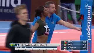 Khaddi Sagnia  Folksam Indoor GP Stockholm 2019 Long Jump [upl. by Eilegna]