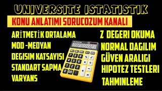 1ÜNİVERSİTE İSTATİSTİK VE OLASILIK DERSİ KONU ANLATIM VİDEOLARI Aritmetik Ortalama [upl. by Alyehc565]