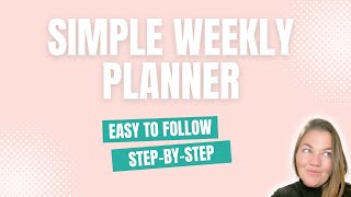 Create a Simple Weekly Planner in Google Sheets  With Easy to Follow Step by Step [upl. by Ateuqram]