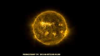 Venus solar transit 2012  Proba2s journey across the Sun [upl. by Avrit]